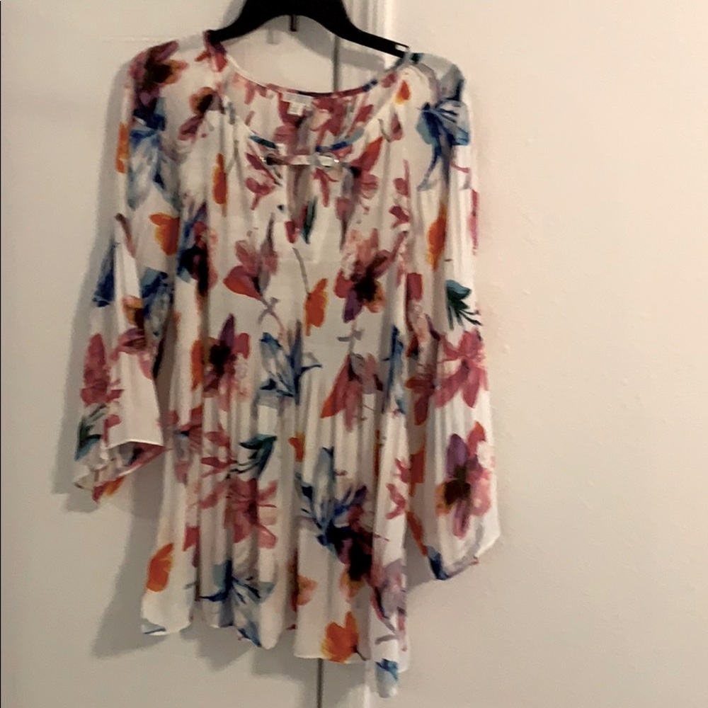 Spense floral tunic top new XL